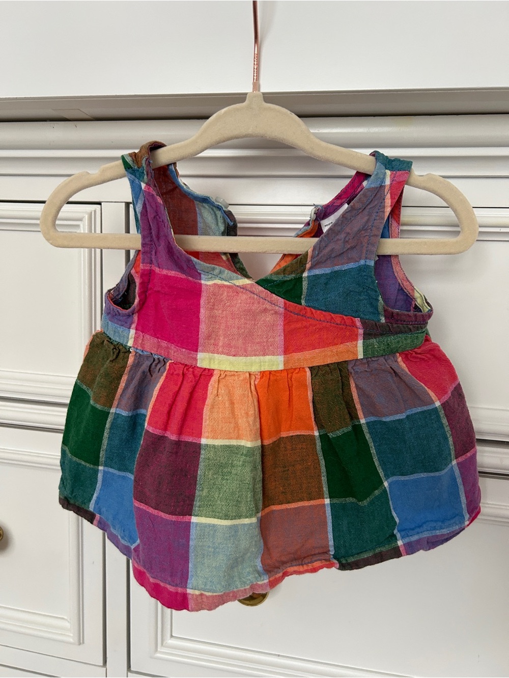 Carters Plaid Baby Set linen/cotton
